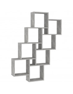 Mensola Parete Cubo Grigio Cemento 90x15x119 Legno Multistrato 2