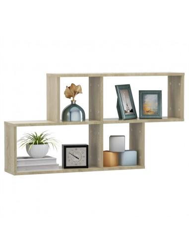 Scaffale a Parete Rovere Sonoma 100x18x53 cm Legno Multistrato