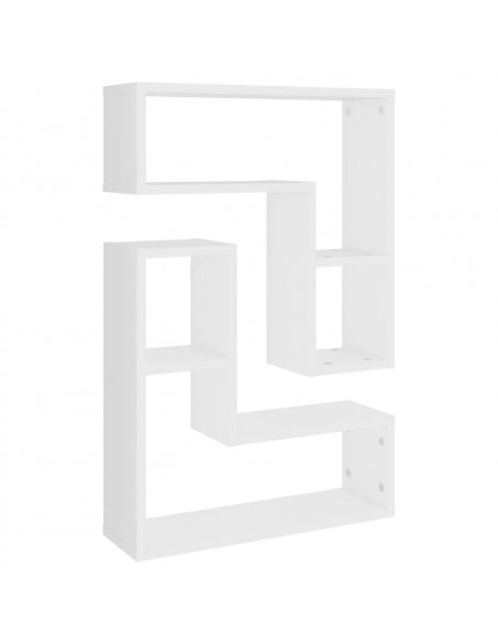 Mensole a Muro 2 pz Bianche 50x15x50 cm in Legno Multistrato