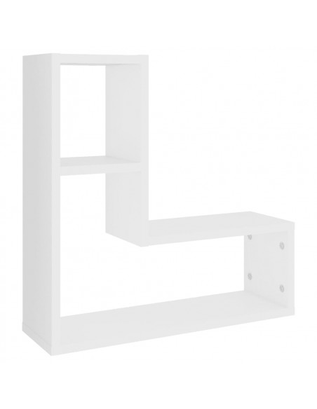 Mensole a Muro 2 pz Bianche 50x15x50 cm in Legno Multistrato