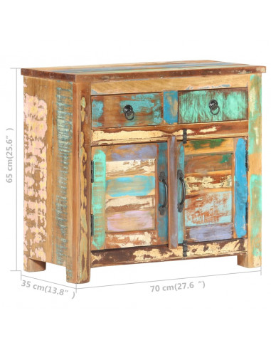 Credenza 70x35x65 cm in Legno Massello di Recupero