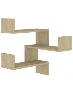 Scaffale Angolare a Muro Sonoma 40x40x50 cm Legno Multistrato 2