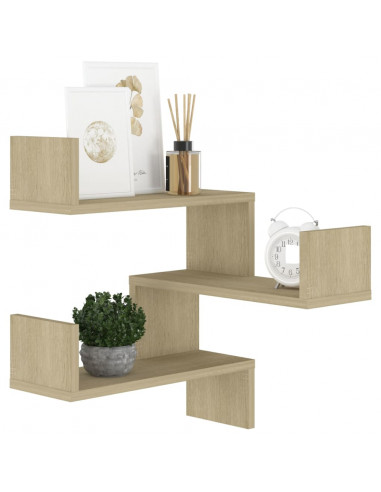 Scaffale Angolare a Muro Sonoma 40x40x50 cm Legno Multistrato