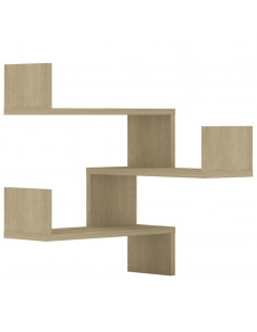 Scaffali Angolari Muro 2pz Sonoma 40x40x50cm Legno Multistrato 2