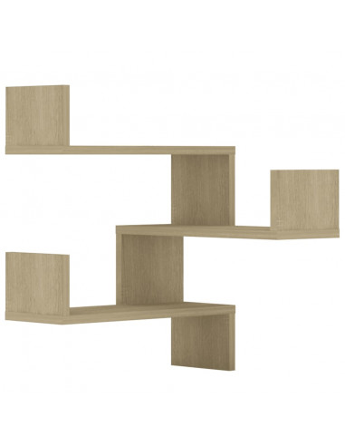 Scaffali Angolari Muro 2pz Sonoma 40x40x50cm Legno Multistrato