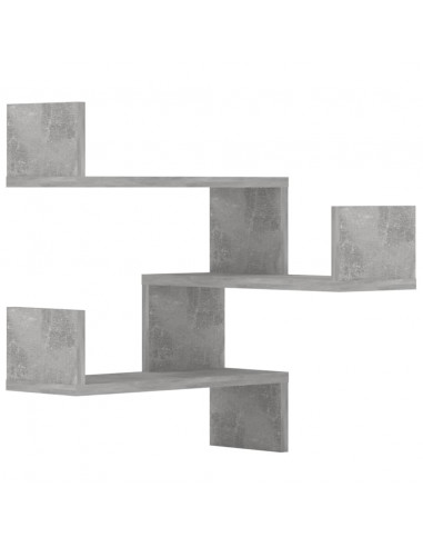 Scaffali Angolari Muro 2pz Grigio Cemento 40x40x50 Multistrato