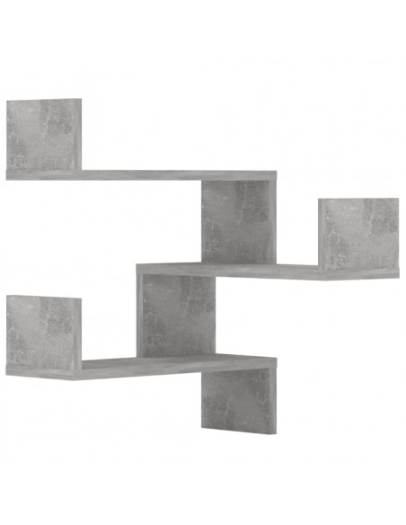 Scaffali Angolari Muro 2pz Grigio Cemento 40x40x50 Multistrato