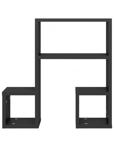 Mensole a Muro 2 pz Grigie 50x15x50 cm in Legno Multistrato