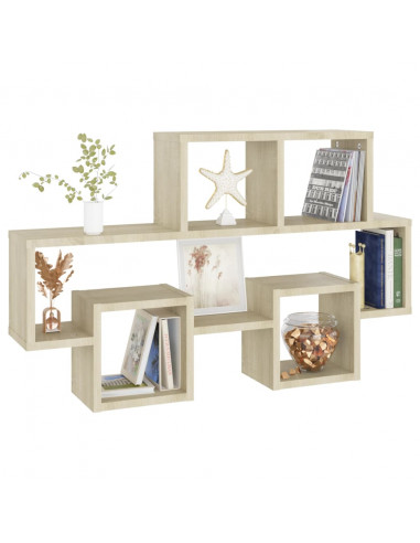 Scaffale Parete Auto Rovere Sonoma 82x15x51cm Legno Multistrato