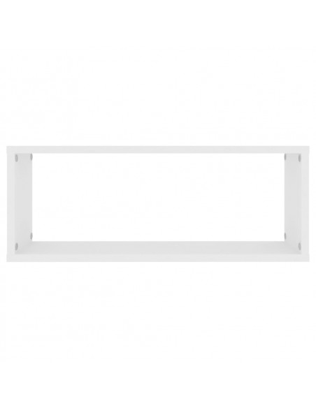 Mensole Parete a Cubo 4pz Bianche 60x15x23 cm Legno Multistrato