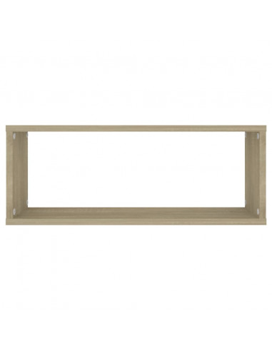 Mensole Parete a Cubo 2pz Rovere Sonoma 60x15x23 cm Multistrato