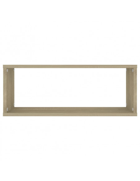 Mensole Parete a Cubo 2pz Rovere Sonoma 60x15x23 cm Multistrato
