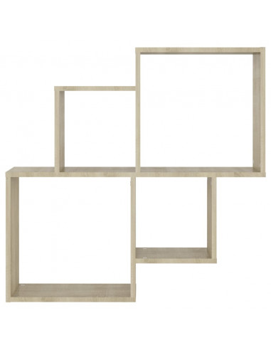 Mensola Muro Cubo Rovere Sonoma 80x15x78,5cm Legno Multistrato