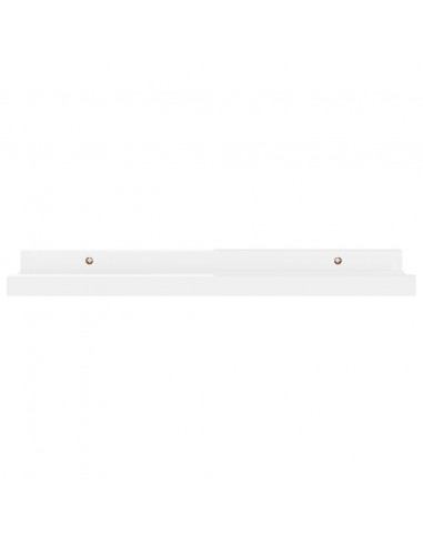 Mensole da Parete 2 pz Bianco Lucido 40x9x3 cm