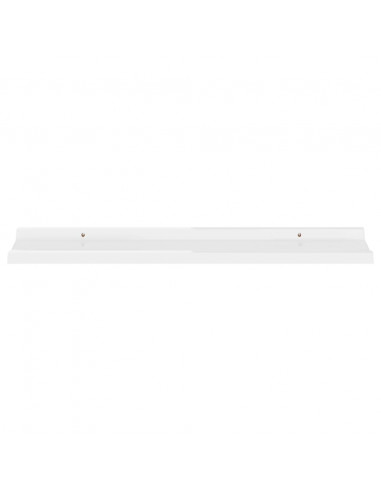 Mensole da Parete 2 pz Bianco Lucido 80x9x3 cm