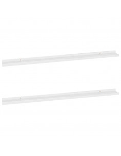 Mensole da Parete 2 pz Bianco Lucido 115x9x3 cm 2