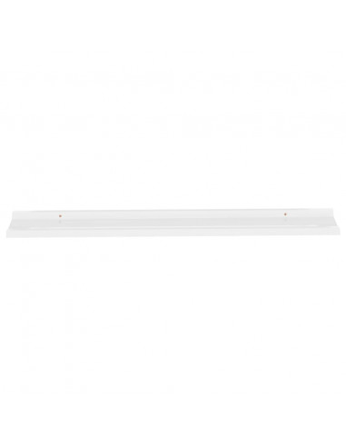 Mensole da Parete 2 pz Bianco Lucido 115x9x3 cm