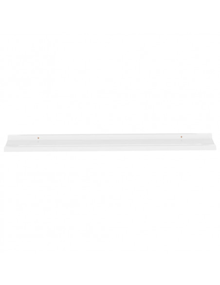 Mensole da Parete 2 pz Bianco Lucido 115x9x3 cm