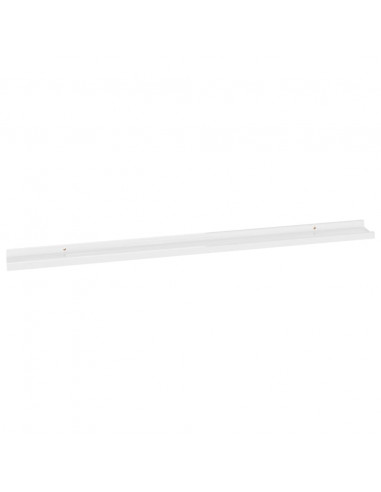 Mensole da Parete 2 pz Bianco Lucido 115x9x3 cm