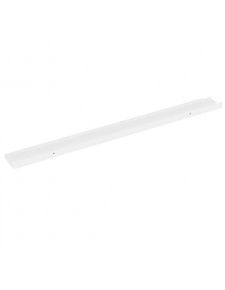 Mensole da Parete 4 pz Bianco Lucido 100x9x3 cm