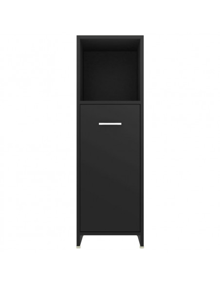 Set Mobili da Bagno 4 pz Nero