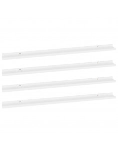 Mensole da Parete 4 pz Bianche 115x9x3 cm 2