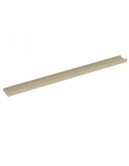 Mensole da Parete 2 pz Rovere Sonoma 100x9x3 cm