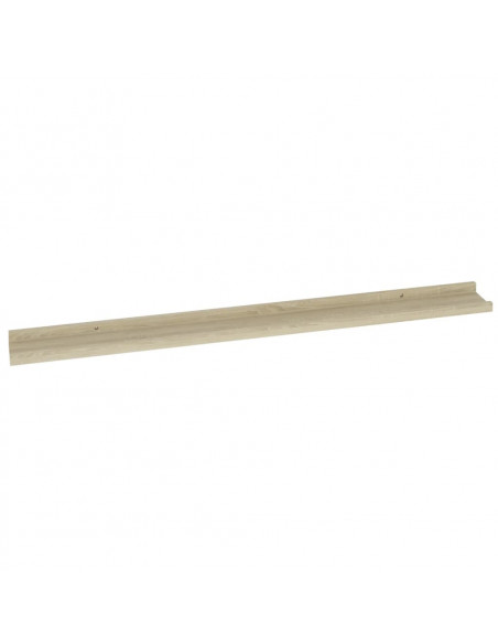 Mensole da Parete 2 pz Rovere Sonoma 100x9x3 cm