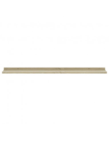 Mensole da Parete 4 pz Bianco e Rovere Sonoma 100x9x3 cm