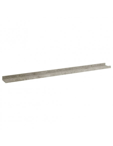Mensole da Parete 2 pz Grigio Cemento 100x9x3 cm