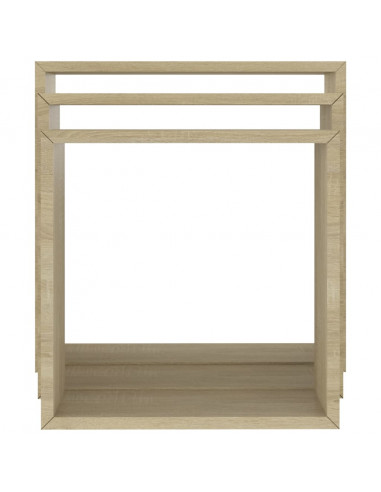 Mensole a Cubo da Parete 3 pz Rovere Sonoma