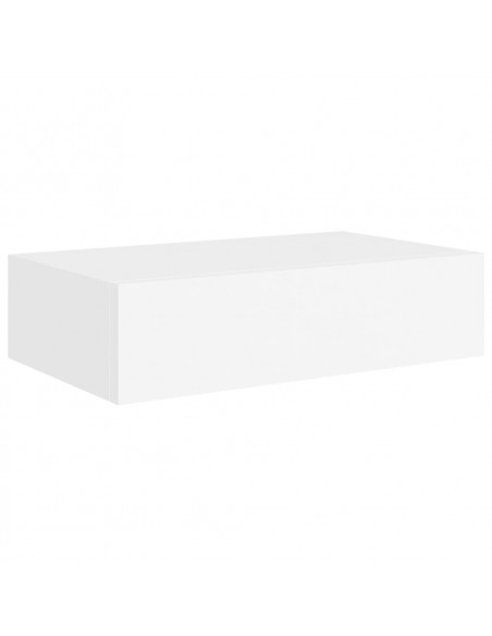 Scaffale con Cassetti da Parete Bianco 40x23,5x10 cm in MDF