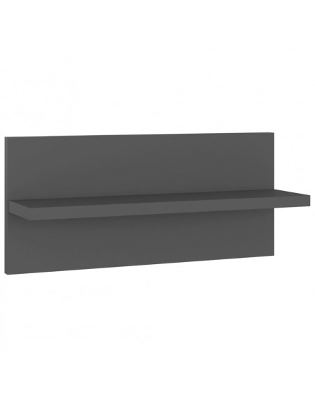 Mensole a Muro 4 pz Grigie 40x11,5x18 cm in Legno Multistrato