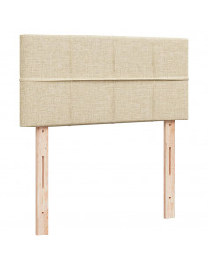 Giroletto a Molle con Materasso Crema 100x200 cm in Tessuto 2