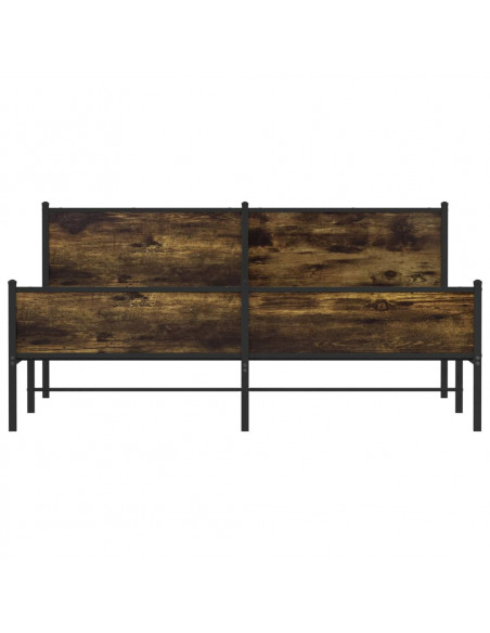 Giroletto senza Materaso in Metallo Rovere Fumo 160x200 cm
