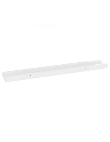 Mensole da Parete 4 pz Bianco Lucido 60x9x3 cm