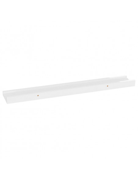 Mensole da Parete 4 pz Bianco Lucido 60x9x3 cm