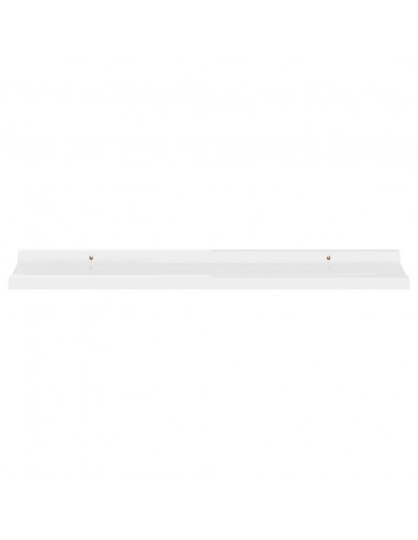 Mensole da Parete 4 pz Bianco Lucido 80x9x3 cm