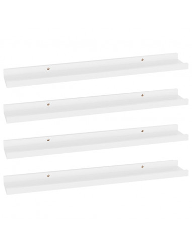 Mensole da Parete 4 pz Bianche 60x9x3 cm