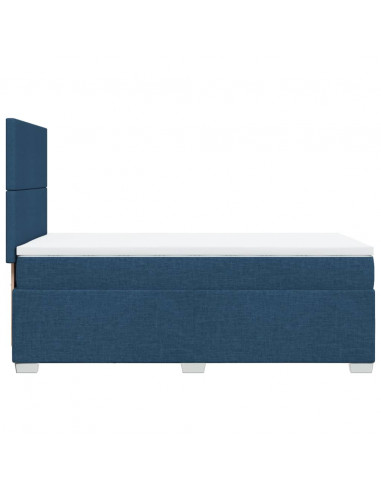 Giroletto a Molle con Materasso Blu 90x190 cm in Tessuto