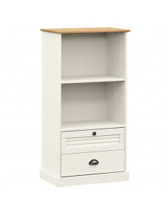 Libreria VIGO 60x35x114,5 cm in Legno Massello di Pino Bianco 2