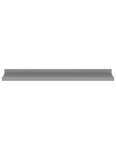 Mensole da Parete 4 pz Grigie 60x9x3 cm