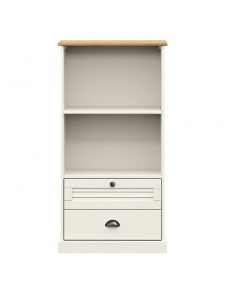 Libreria VIGO 60x35x114,5 cm in Legno Massello di Pino Bianco