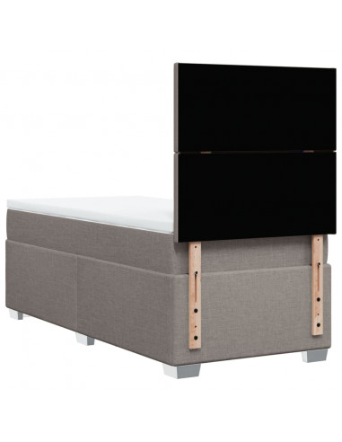 Giroletto a Molle con Materasso Tortora 90x190 cm in Tessuto