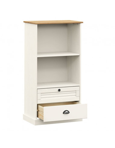Libreria VIGO 60x35x114,5 cm in Legno Massello di Pino Bianco