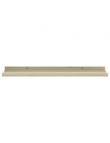 Mensole da Parete 4 pz Bianco e Rovere Sonoma 60x9x3 cm