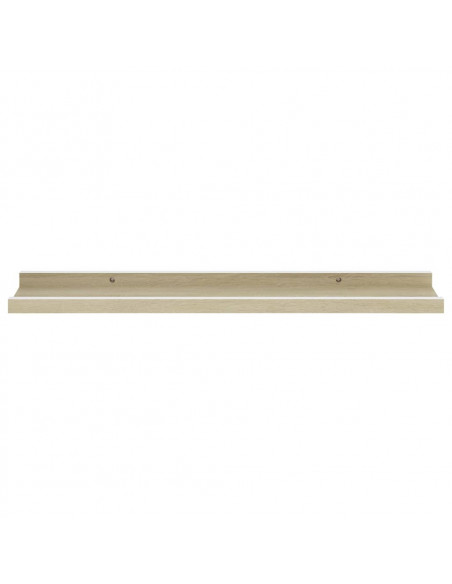 Mensole da Parete 4 pz Bianco e Rovere Sonoma 60x9x3 cm