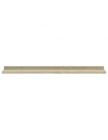 Mensole da Parete 4 pz Bianco e Rovere Sonoma 80x9x3 cm