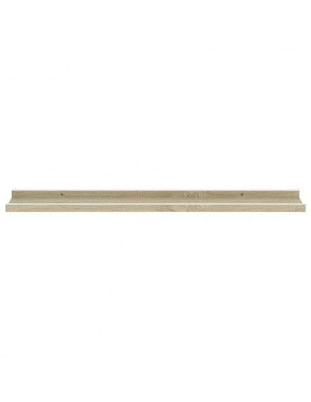 Mensole da Parete 4 pz Bianco e Rovere Sonoma 80x9x3 cm