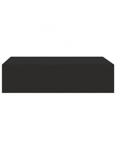 Scaffale con Cassetti da Parete Nero 40x23,5x10 cm in MDF